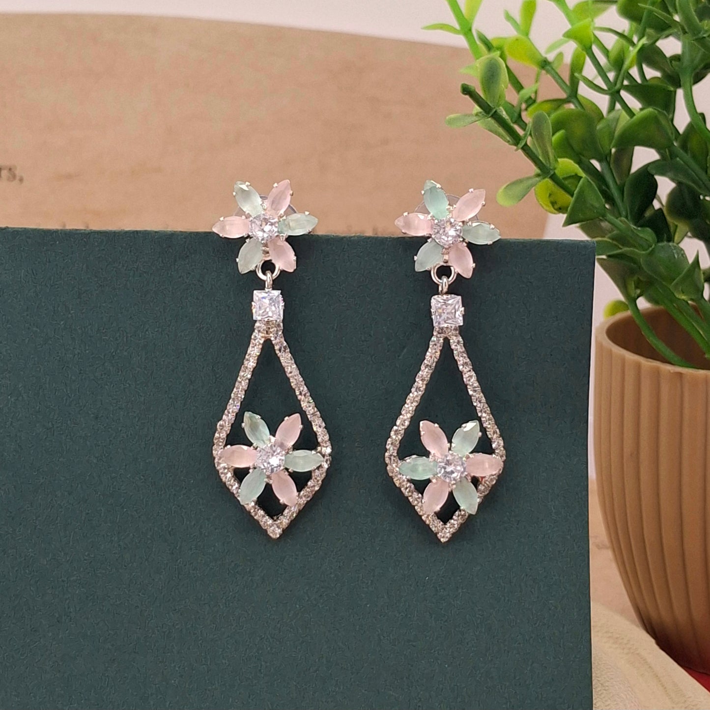 Elegant Floral Drop Earrings