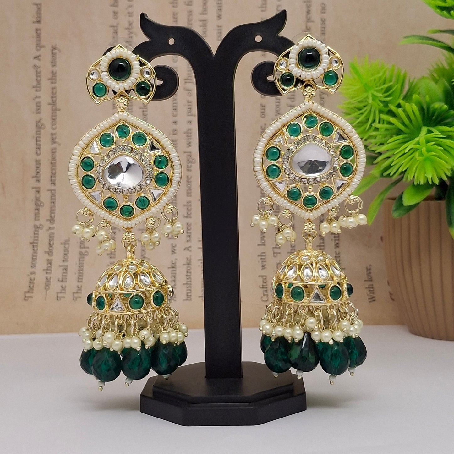 Kundan Jhumka Earrings