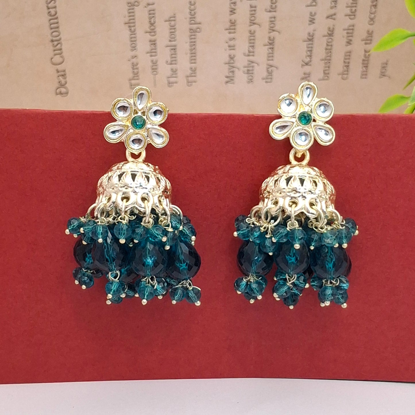 Kundan Jhumka Earrings