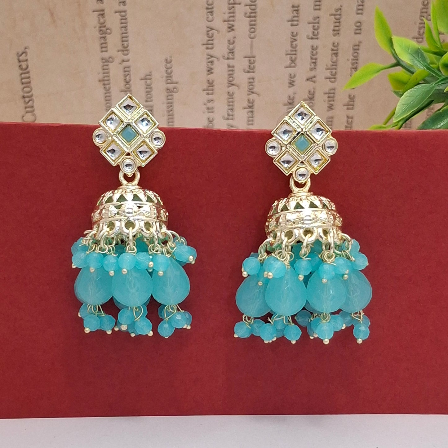Kundan Jhumka Earrings