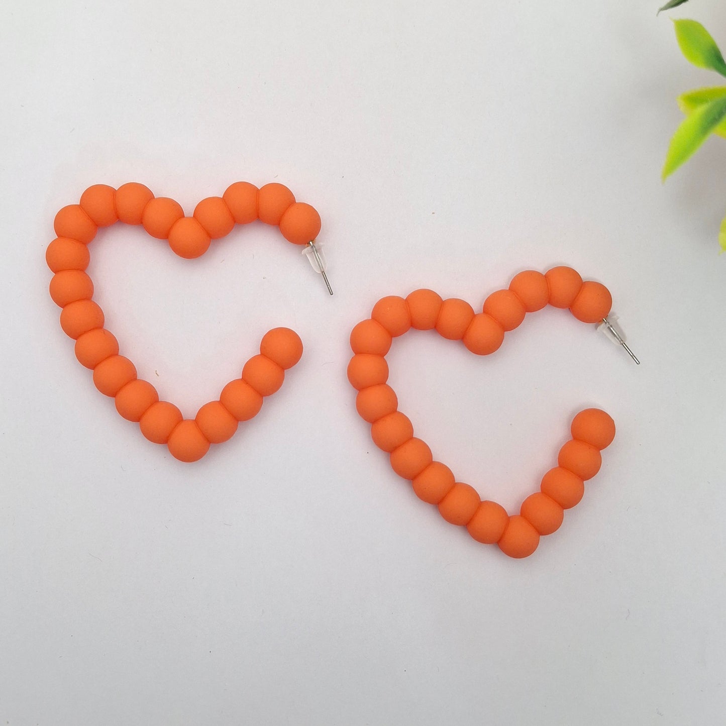 Anti- Allergic Silicon Heart Hoops