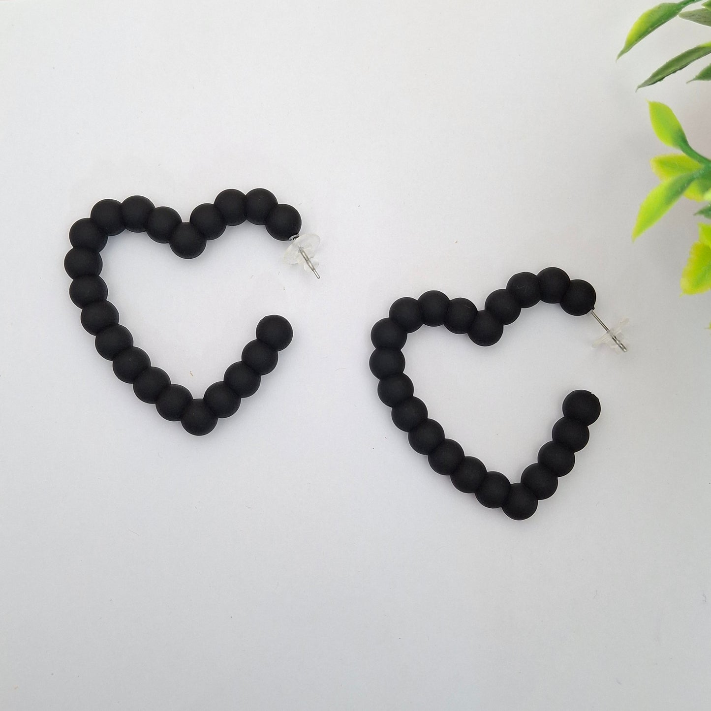 Anti- Allergic Silicon Heart Hoops