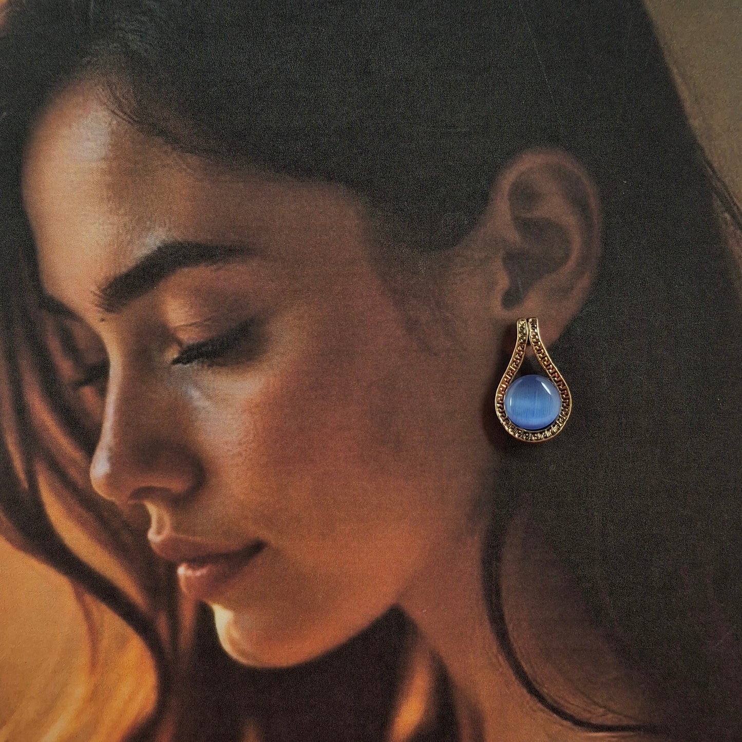 Azure Teardrop Studs - Kaanke