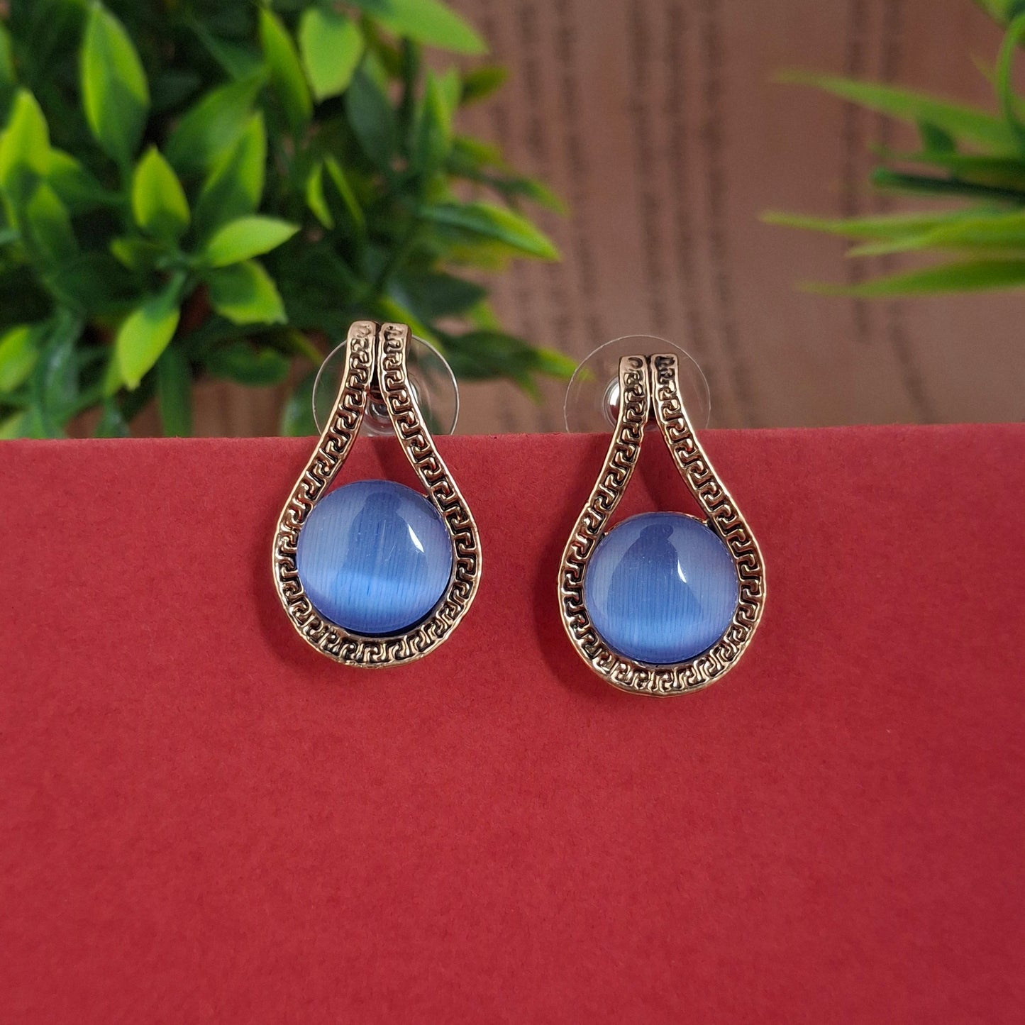 Azure Teardrop Studs - Kaanke