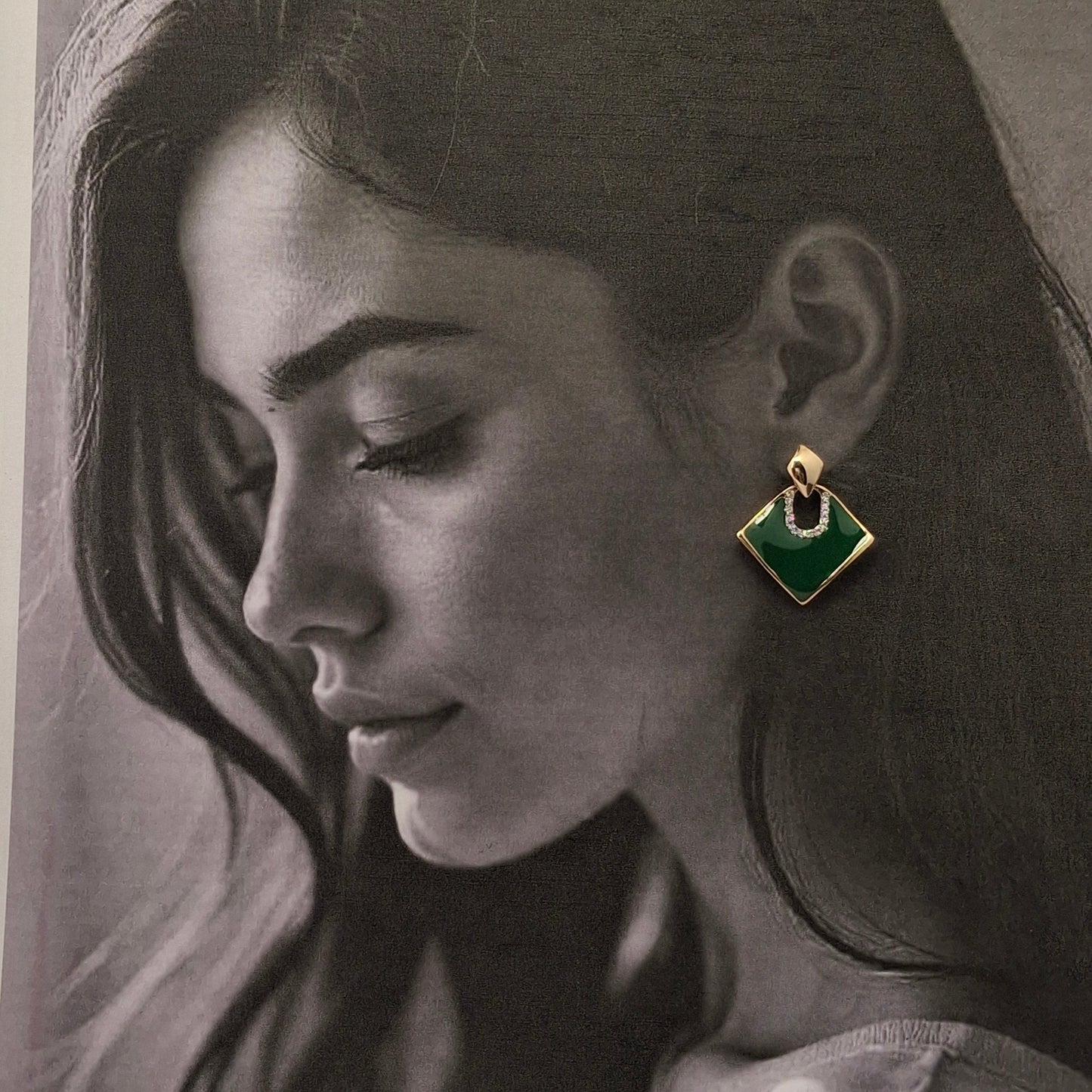 Chic Enamel Geometric Earrings - Kaanke
