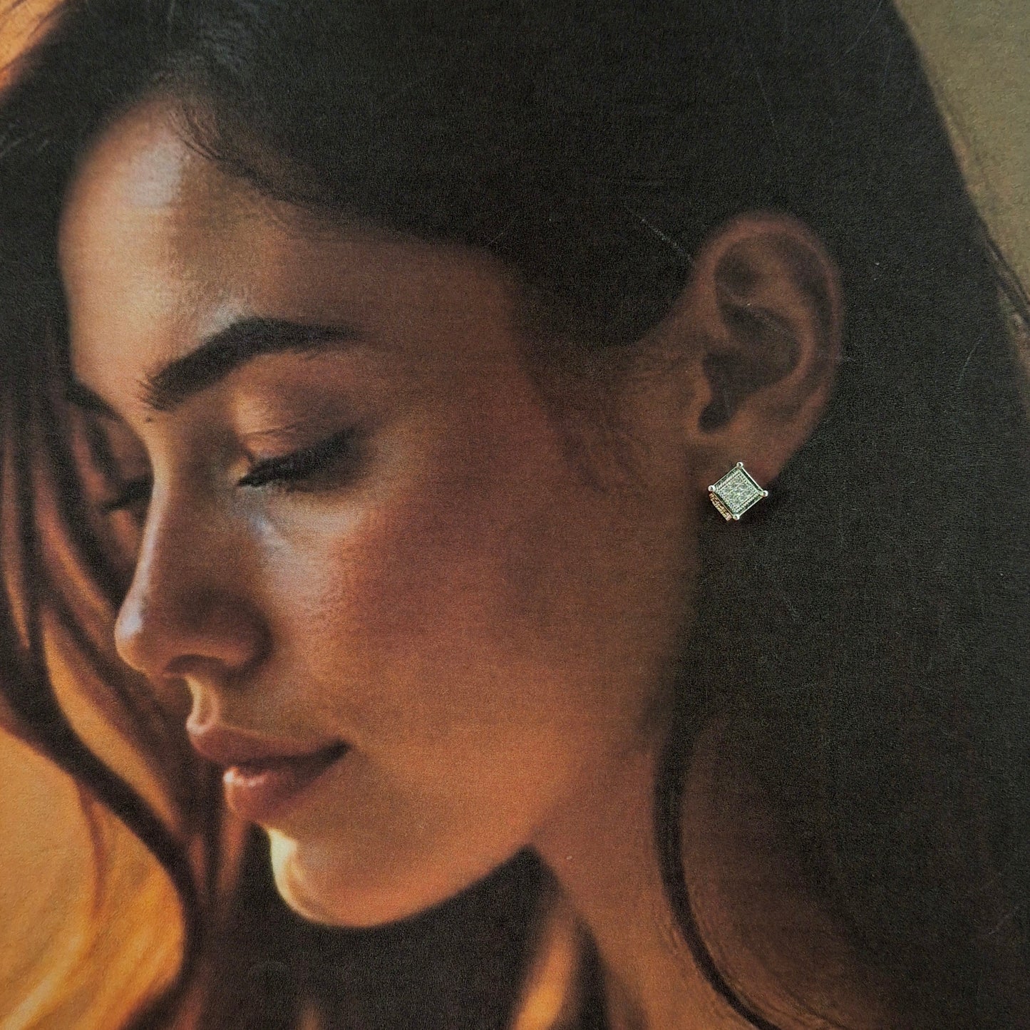 Diamond Cube Stud Earrings - Kaanke