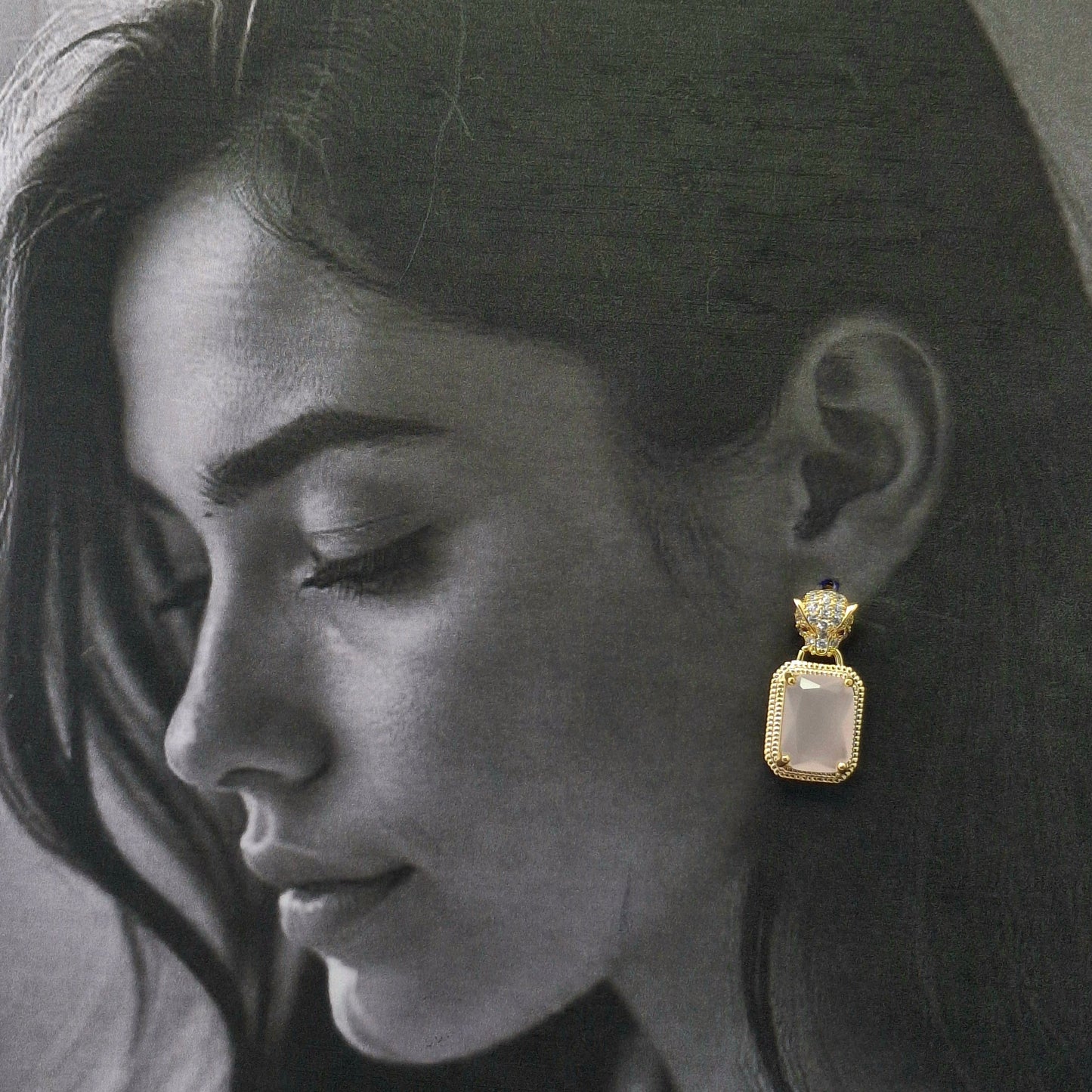 Panther Head Drop Earrings - Kaanke