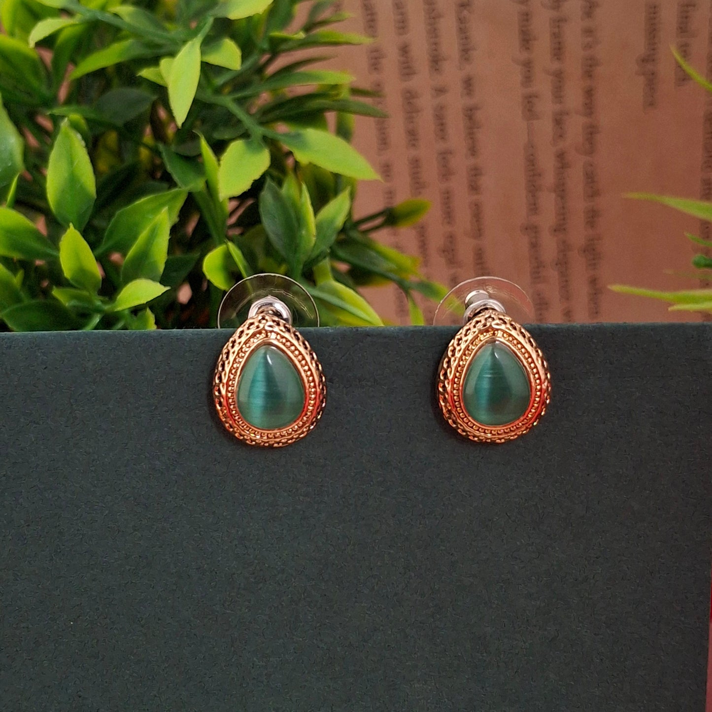 RoseGold Teardrop Studs - Kaanke