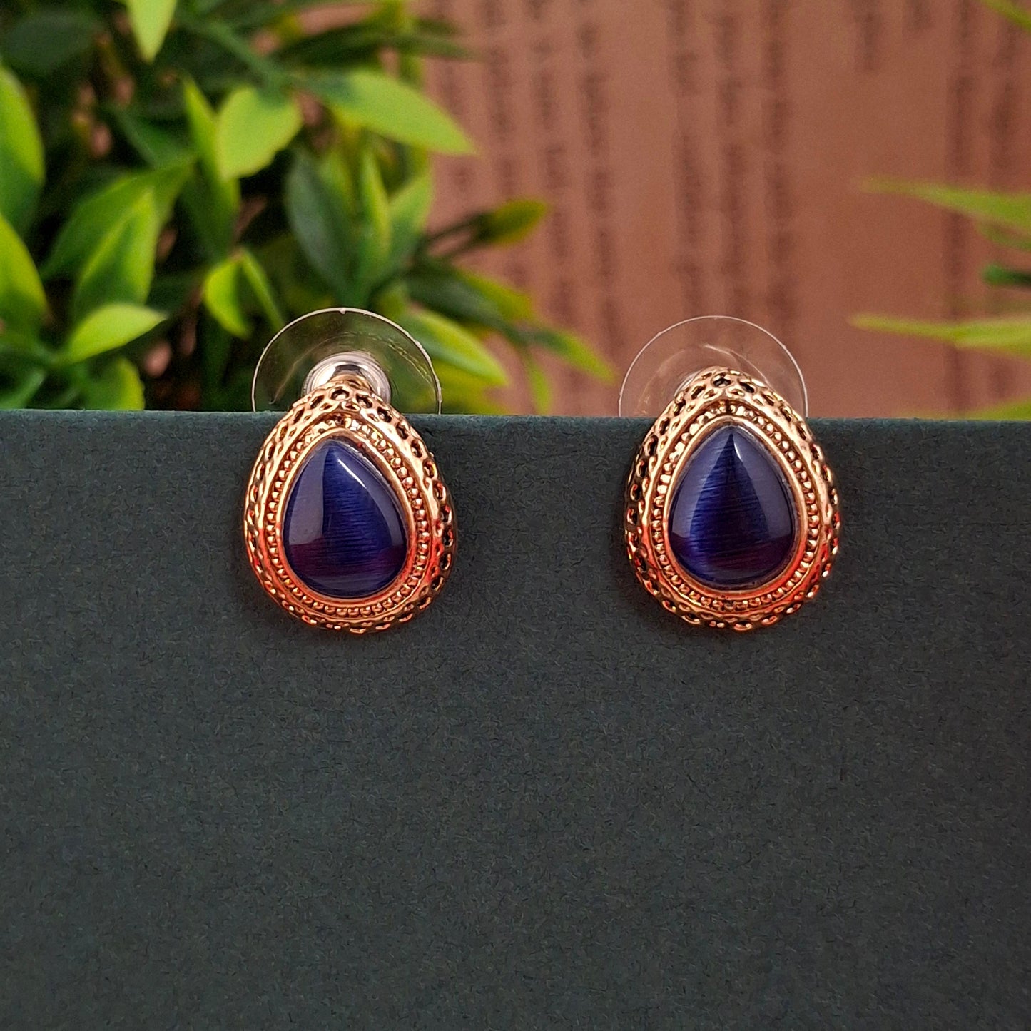 RoseGold Teardrop Studs - Kaanke