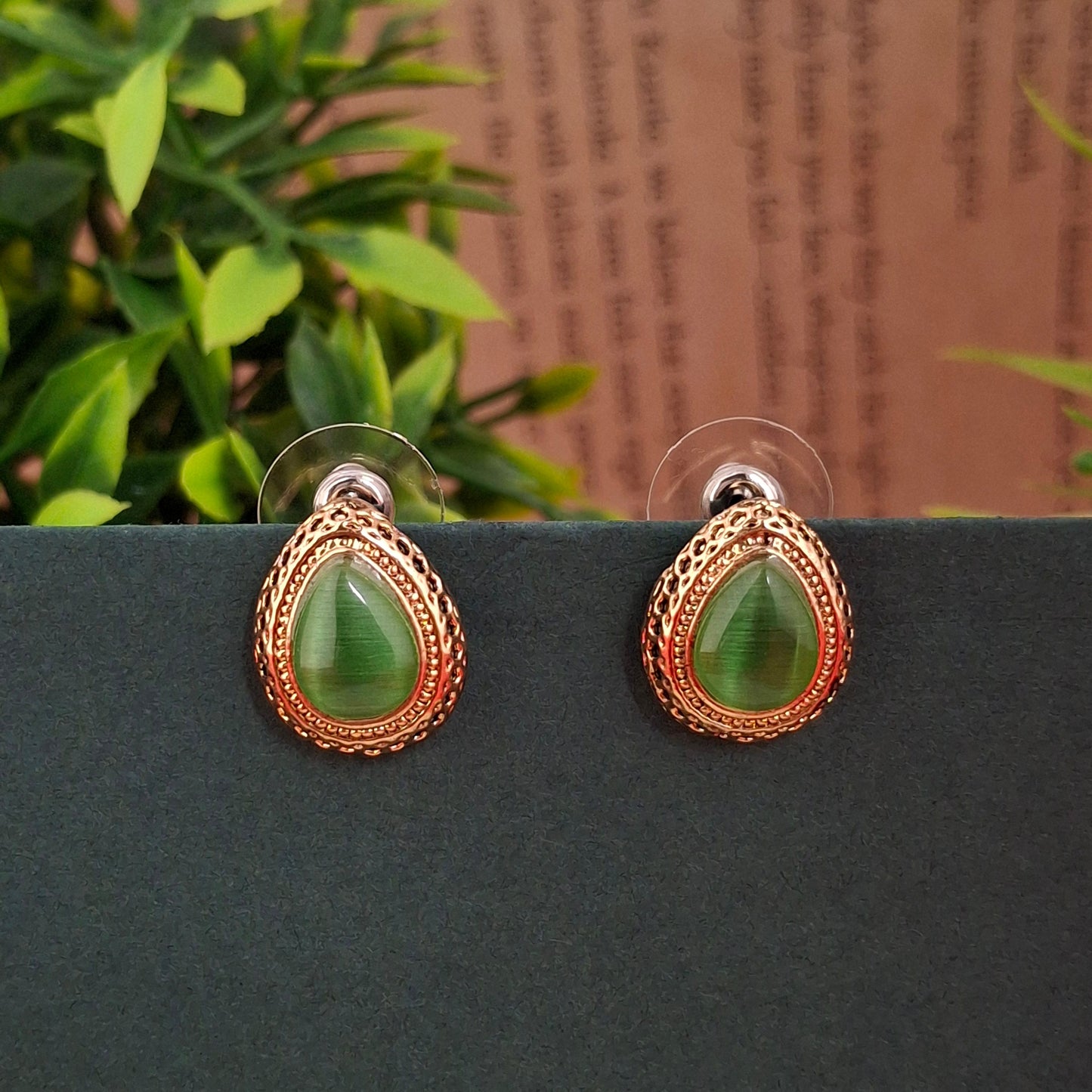 RoseGold Teardrop Studs - Kaanke