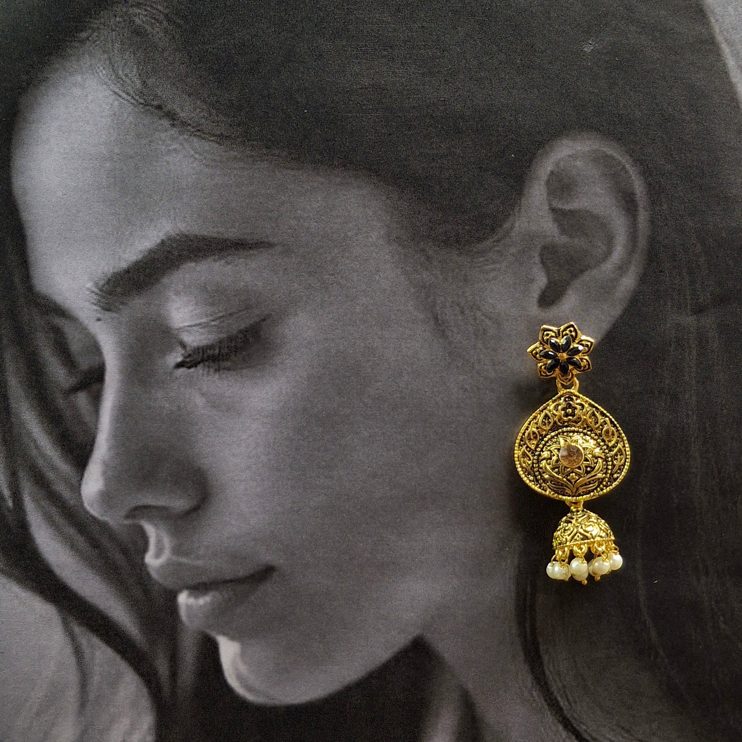 Royal Bloom Jhumkas - Kaanke