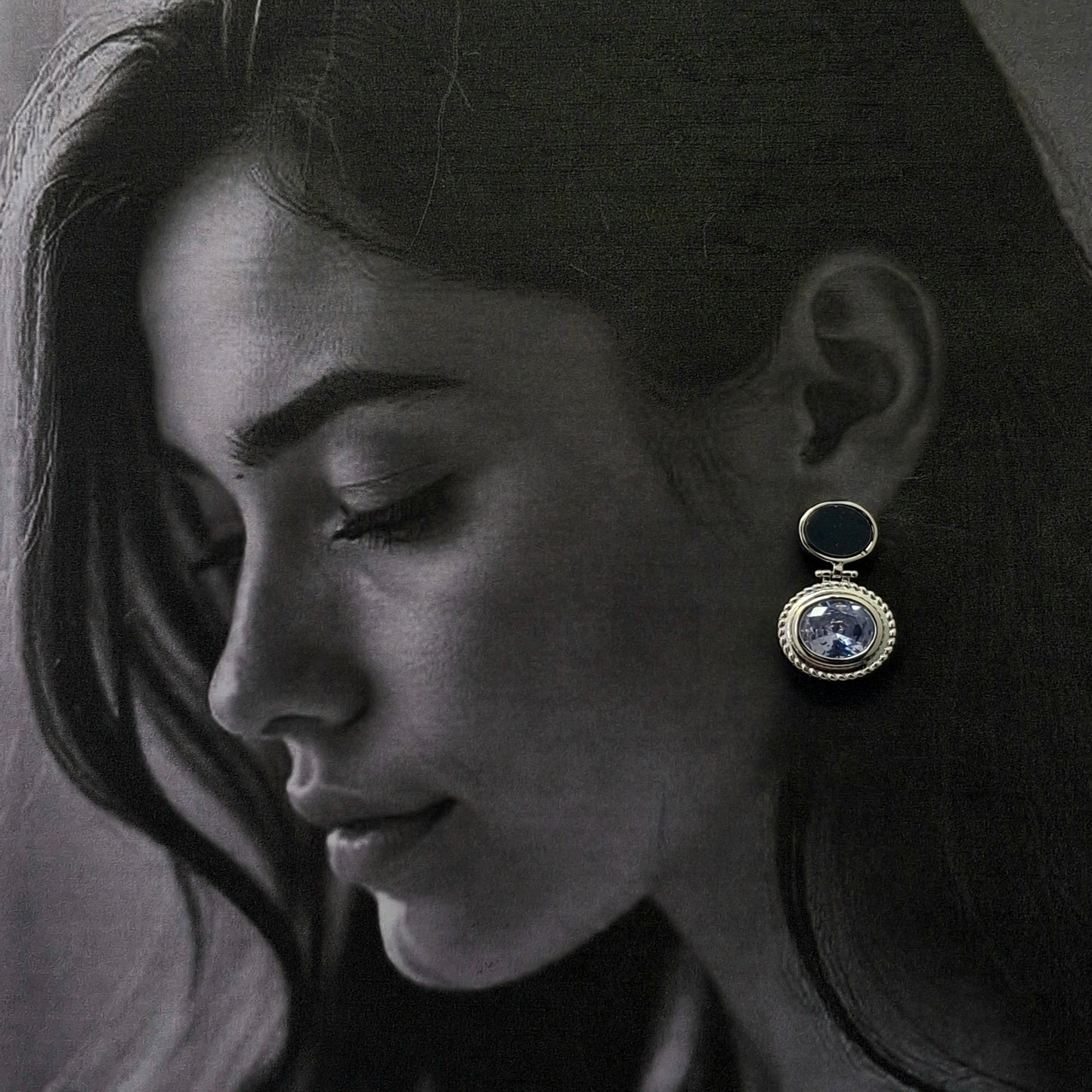 Vintage - Inspired Crystal Drop Earrings - Kaanke