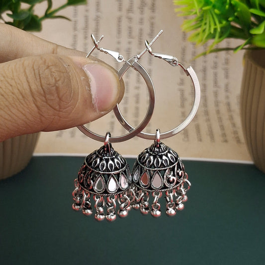2 in 1 Hoop Charm Jhumkas - Kaanke