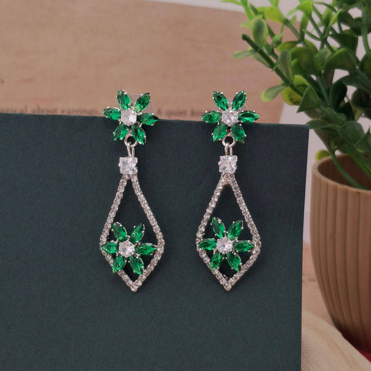 Elegant Floral Drop Earrings