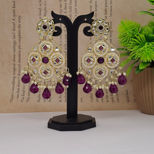 Kundan Chandbali Earrings
