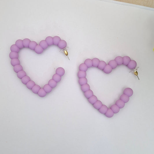 Anti- Allergic Silicon Heart Hoops