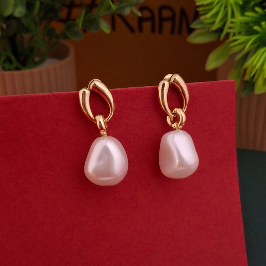 Baroque Pearl Drop Earrings - Kaanke