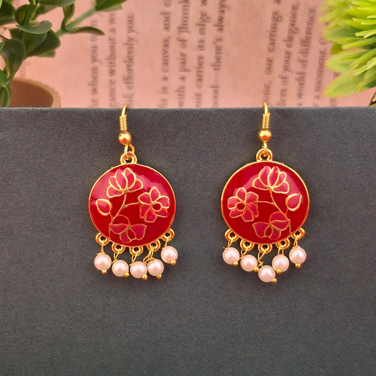 Floral Grace Danglers - Kaanke