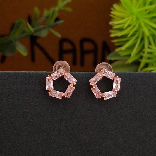 Hexa Crystal Studs Earrings - Kaanke