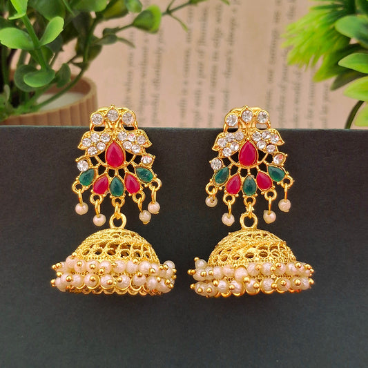 Rajwada Gold Jhumkas (Lightweight) - Kaanke