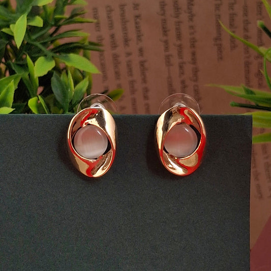 RoseGold Eclipse Charm Studs - Kaanke