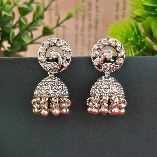 Royal Peacock Jhumkas - Kaanke